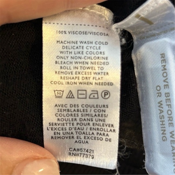 Ann Taylor Women's Black Open Front Cardigan Sweater Size L - Picture 6 of 8